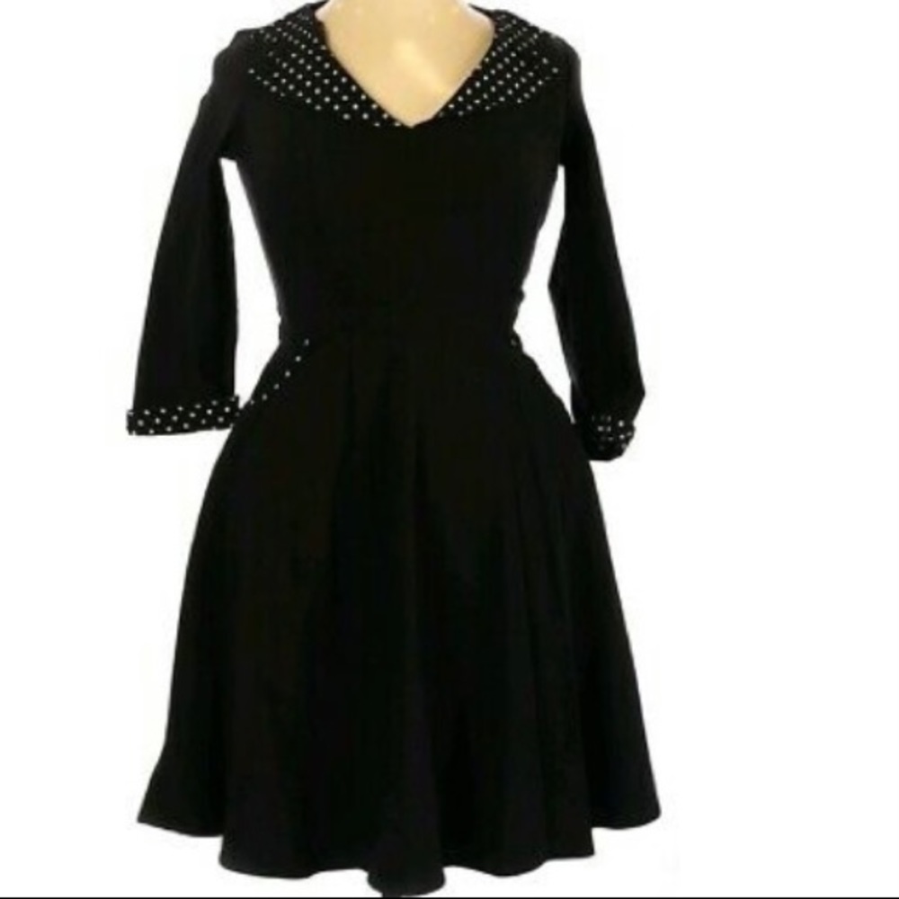 Hell Bunny retro pinup dress with pockets, medium